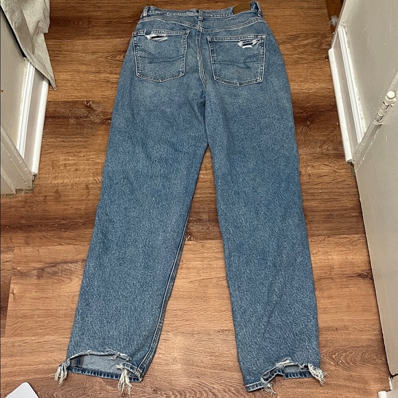 American Eagle Highest Rise Baggy Straight Jeans Women's Size 6 - Picture 5 of 7